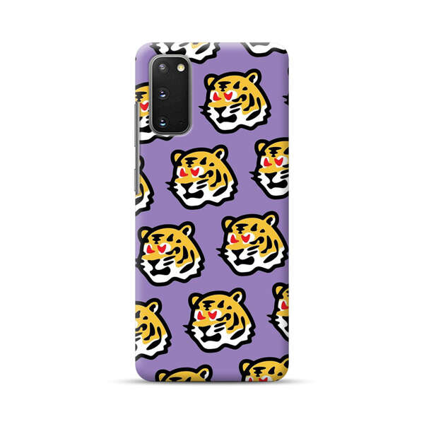 Cute Tiger with Heart Eyes Pattern Samsung Galaxy S20 FE (5G) Hard Case