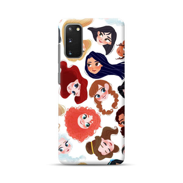 Diverse Animated Girl Faces Samsung Galaxy S20 FE (5G) Hard Case