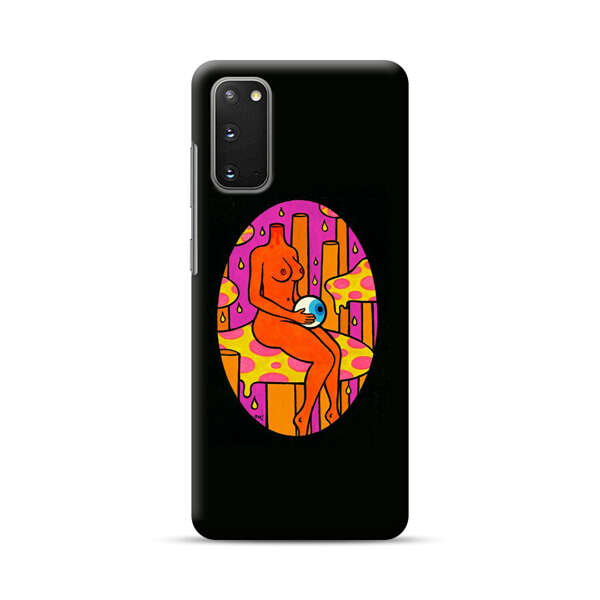 Faceless Nude Figure Holding Sphere Abstract Art Samsung Galaxy S20 FE (5G) Hard Case
