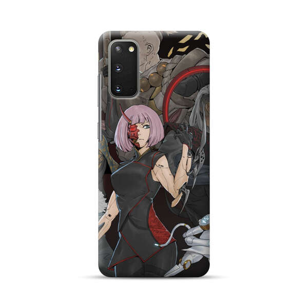 Futuristic Cyberpunk Warriors and Robotic Cat in Dynamic Pose Samsung Galaxy S20 FE (5G) Hard Case