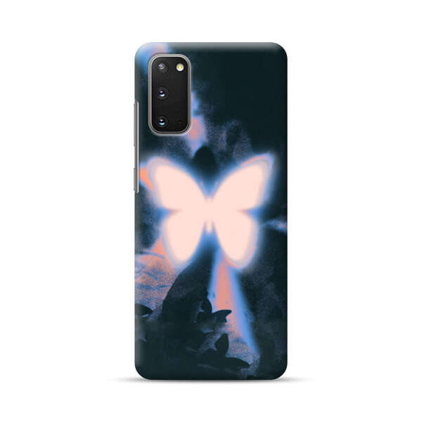 Glowing White Butterfly Samsung Galaxy S20 FE (5G) Hard Case