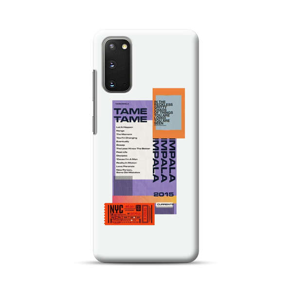 Modern Graphic Collage with Typography and Ticket Elements Samsung Galaxy S20 FE (5G) Hard Case