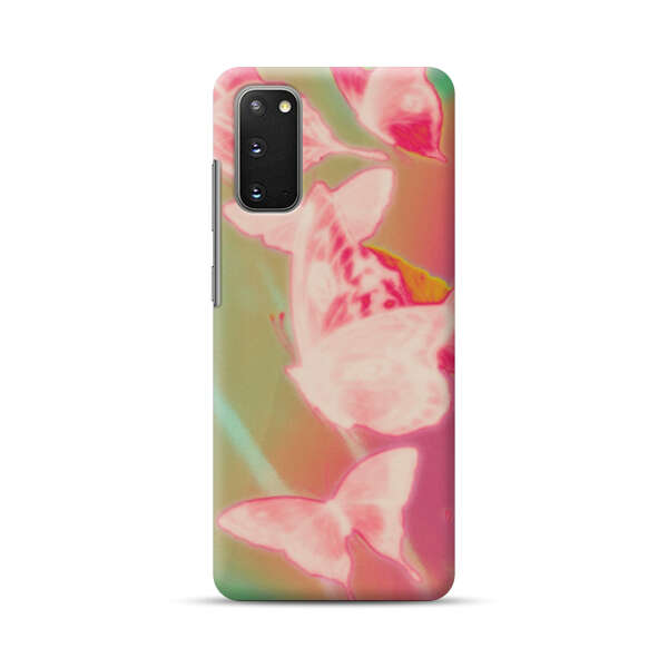 Pink Butterflies Dreamy Colorful Background Samsung Galaxy S20 FE (5G) Hard Case