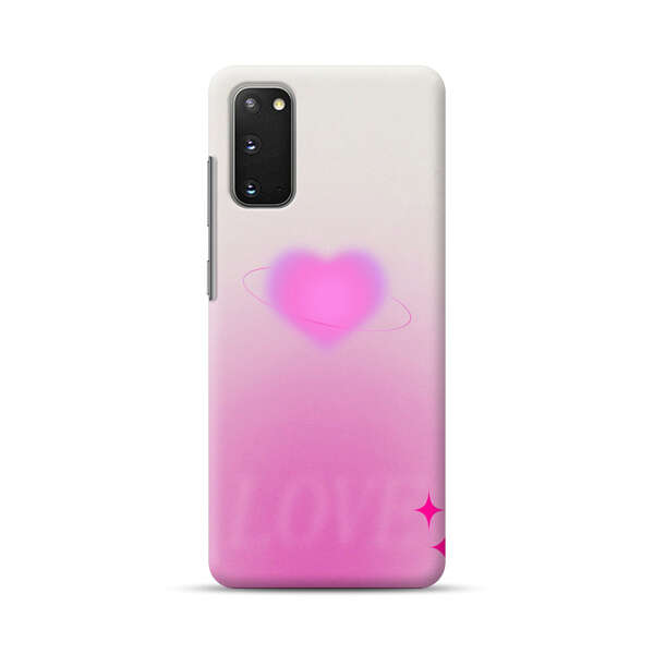 Pink Glowing Heart Love Sparkle Samsung Galaxy S20 FE (5G) Hard Case
