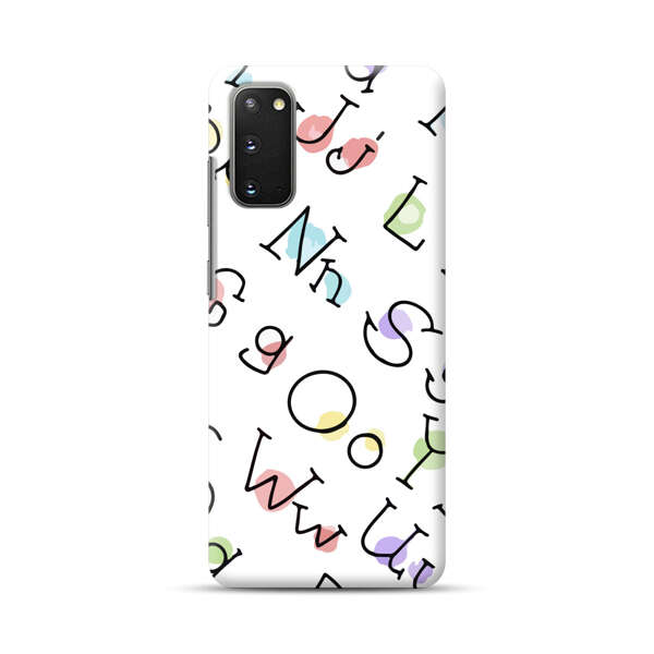 Playful Alphabet Pattern with Colorful Letters Samsung Galaxy S20 FE (5G) Hard Case