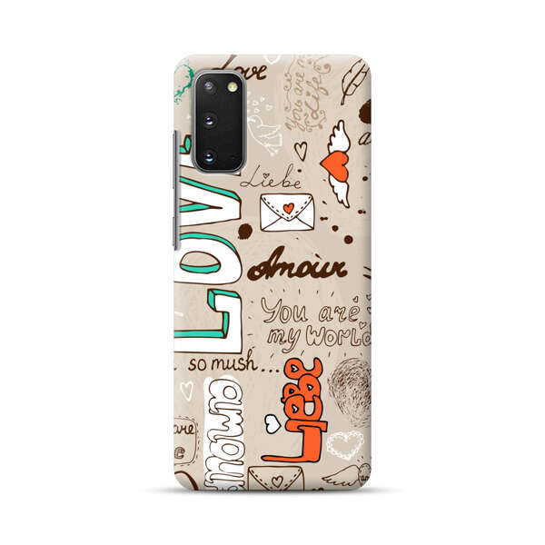 Romantic Love Doodle Collage Samsung Galaxy S20 FE (5G) Hard Case