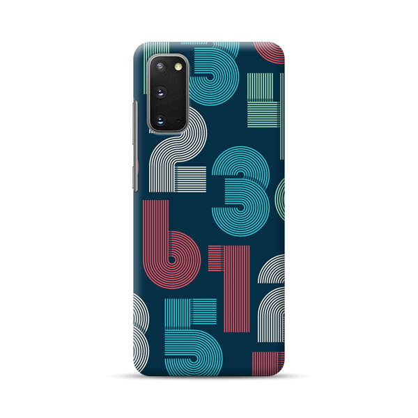 Vibrant Seamless Pattern of Colorful Stylized Numbers Samsung Galaxy S20 FE (5G) Hard Case