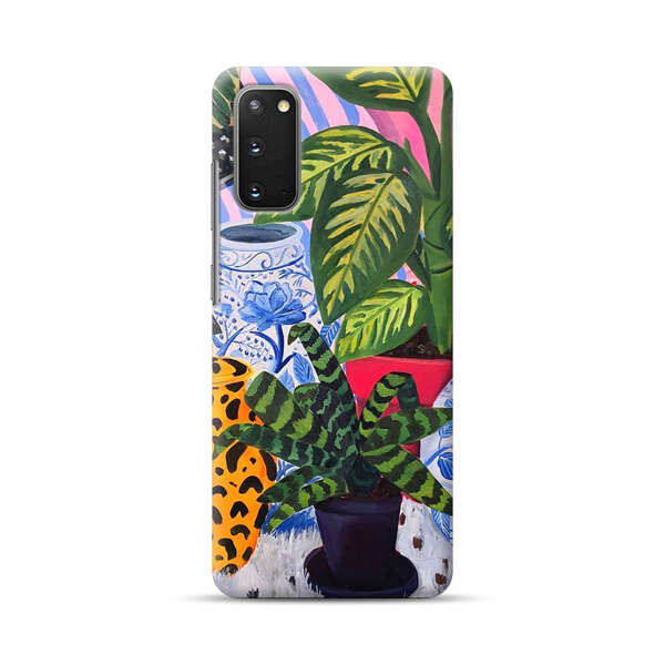 Vibrant Tropical Plants and Decorative Vases Samsung Galaxy S20 FE (5G) Hard Case