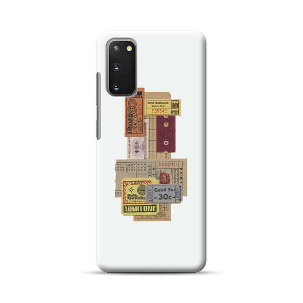 Vintage Admission and Raffle Tickets Collage Samsung Galaxy S20 FE (5G) Hard Case