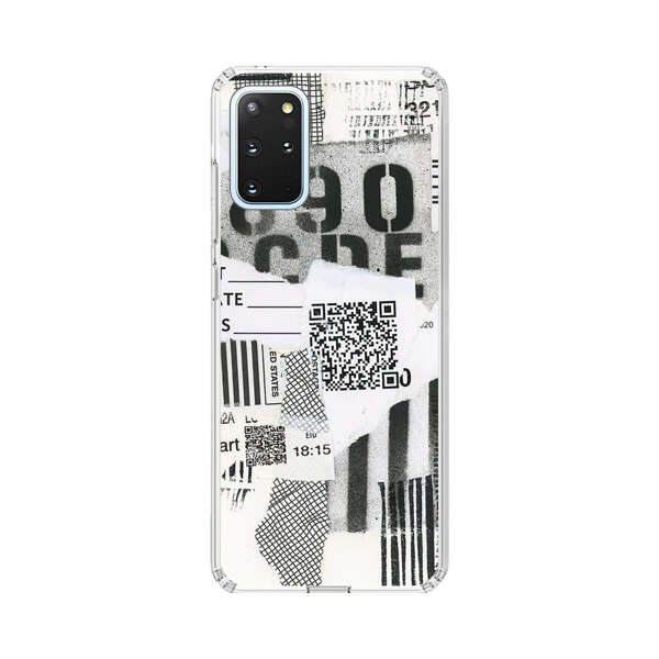 Abstract Collage Torn Paper Barcodes Samsung Galaxy S20 Plus (5G) Case