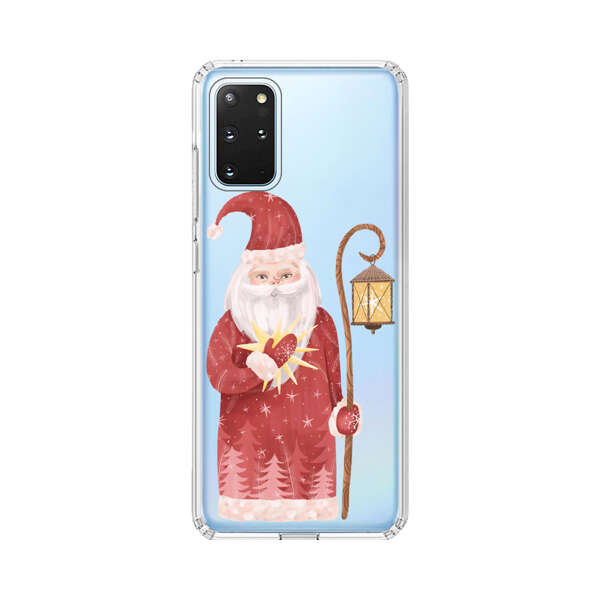 Charming Santa Claus Holding Glowing Heart and Lantern Samsung Galaxy S20 Plus (5G) Case