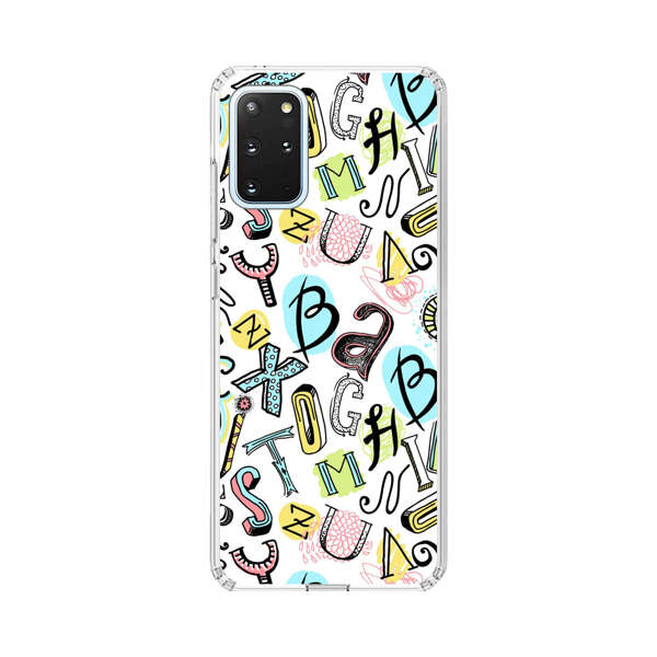 Colorful Scattered Alphabet Letters Pattern Samsung Galaxy S20 Plus (5G) Case