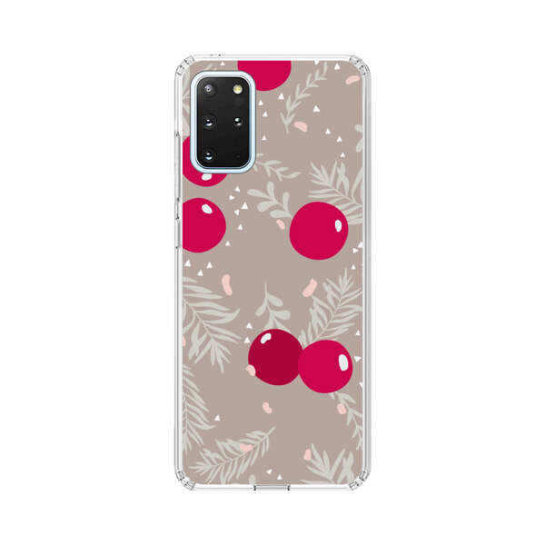 Cranberries and pine branches holiday pattern Samsung Galaxy S20 Plus (5G) Case