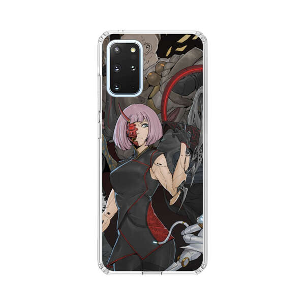 Futuristic Cyberpunk Warriors and Robotic Cat in Dynamic Pose Samsung Galaxy S20 Plus (5G) Case