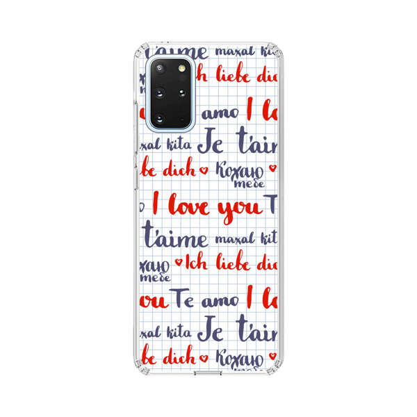 Love Message Multilingual Pattern Samsung Galaxy S20 Plus (5G) Case