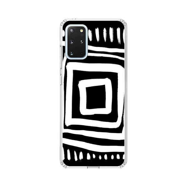 Minimalist Geometric Black and White Design Samsung Galaxy S20 Plus (5G) Case