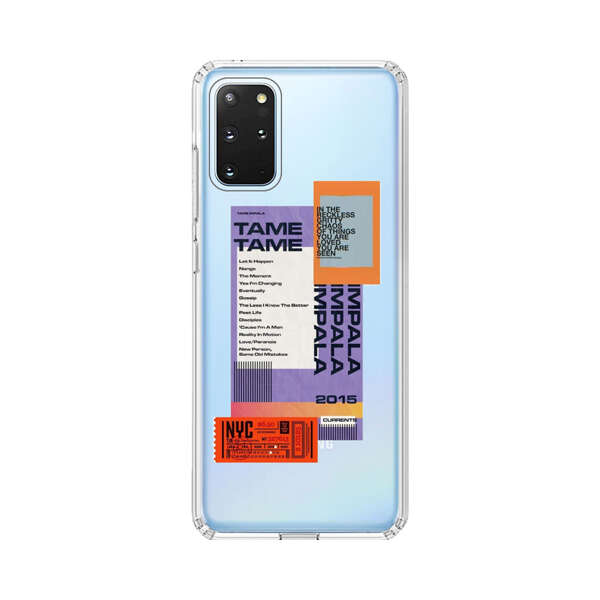 Modern Graphic Collage with Typography and Ticket Elements Samsung Galaxy S20 Plus (5G) Case