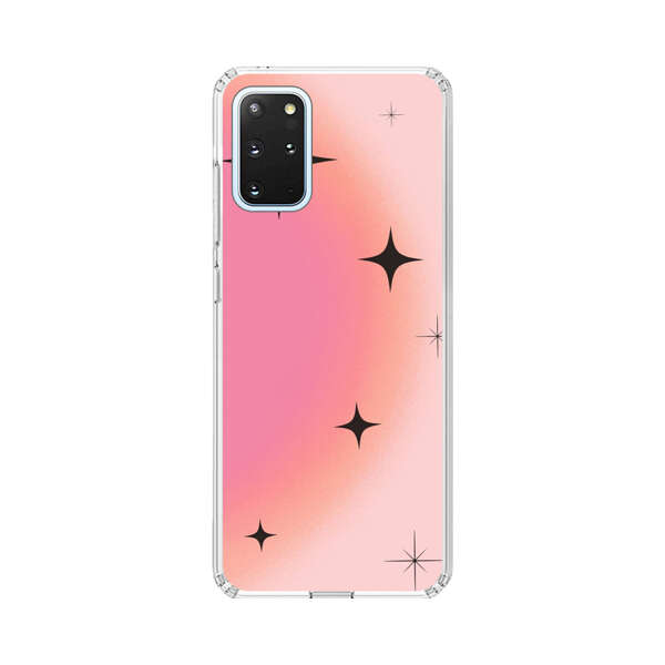 Pink Peach Gradient with Black Stars Samsung Galaxy S20 Plus (5G) Case