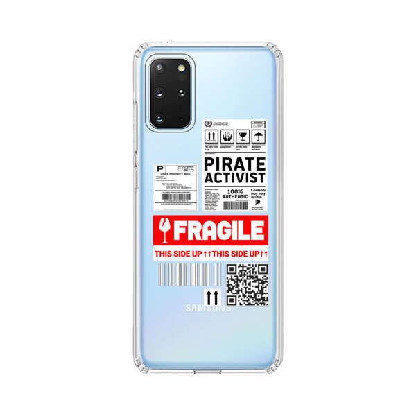 Pirate Activist Fragile Shipping Label Samsung Galaxy S20 Plus (5G) Case
