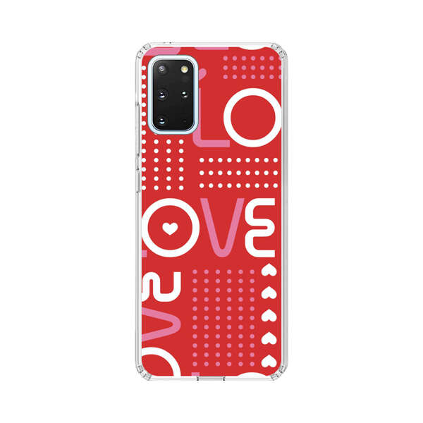 Red Love Typography Pattern Samsung Galaxy S20 Plus (5G) Case