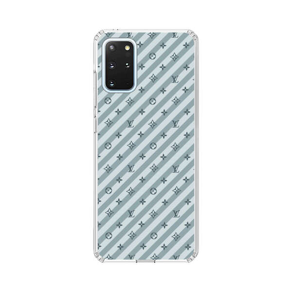 Stylish Blue Diagonal Striped Luxury Logo Pattern Samsung Galaxy S20 Plus (5G) Case