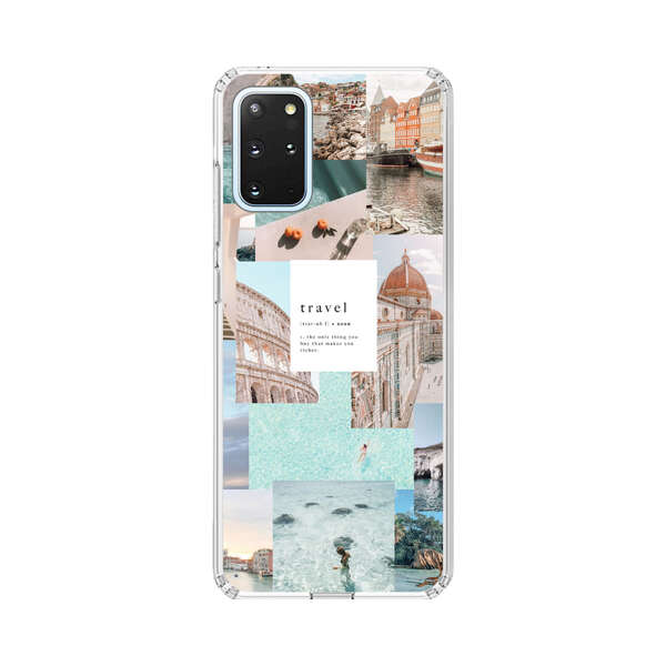 Travel Scenic Collage with Landmarks and Coastline Samsung Galaxy S20 Plus (5G) Case