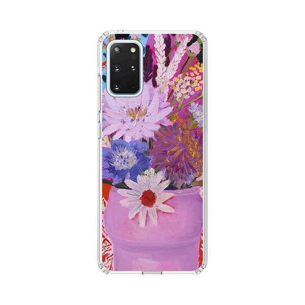 Vibrant Floral Bouquet in Pink Vase Samsung Galaxy S20 Plus (5G) Case