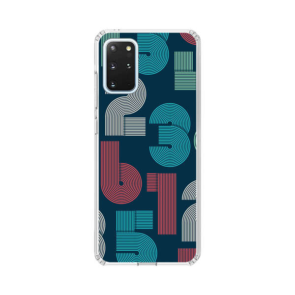 Vibrant Seamless Pattern of Colorful Stylized Numbers Samsung Galaxy S20 Plus (5G) Case