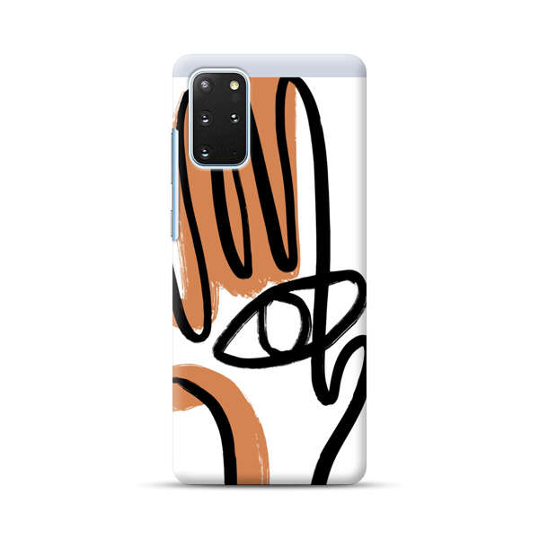 Abstract Minimalist Hand with Eye Samsung Galaxy S20 Plus (5G) Hard Case