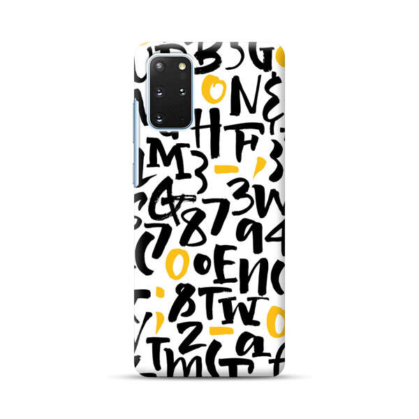 Abstract Typography Letter Number Pattern Samsung Galaxy S20 Plus (5G) Hard Case