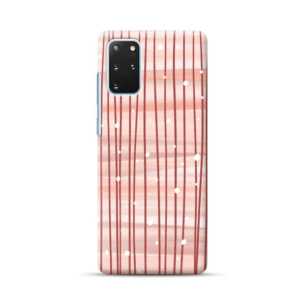 Abstract Vertical Lines Pink Pattern Samsung Galaxy S20 Plus (5G) Hard Case