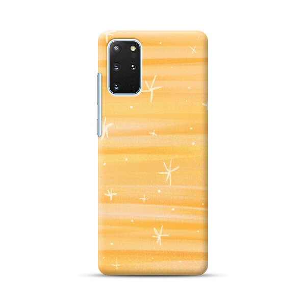 Bright Orange Star Pattern Samsung Galaxy S20 Plus (5G) Hard Case