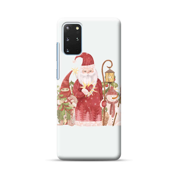 Christmas Santa Elf Snowman Festive Illustration Samsung Galaxy S20 Plus (5G) Hard Case