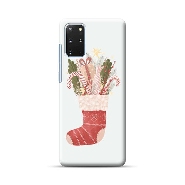 Christmas Stocking with Gifts and Candy Canes Samsung Galaxy S20 Plus (5G) Hard Case
