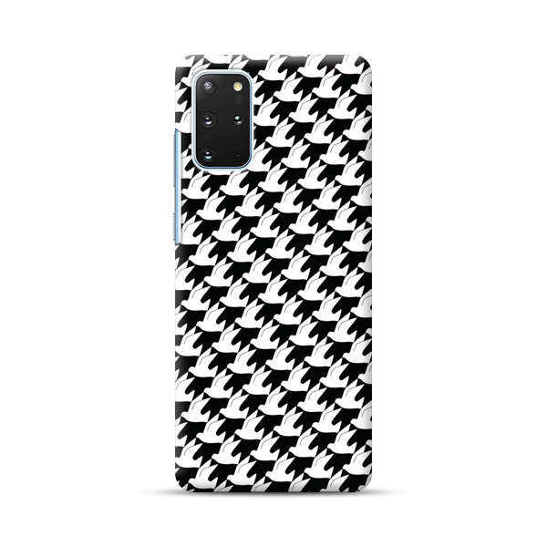 Classic Black and White Houndstooth Pattern Samsung Galaxy S20 Plus (5G) Hard Case