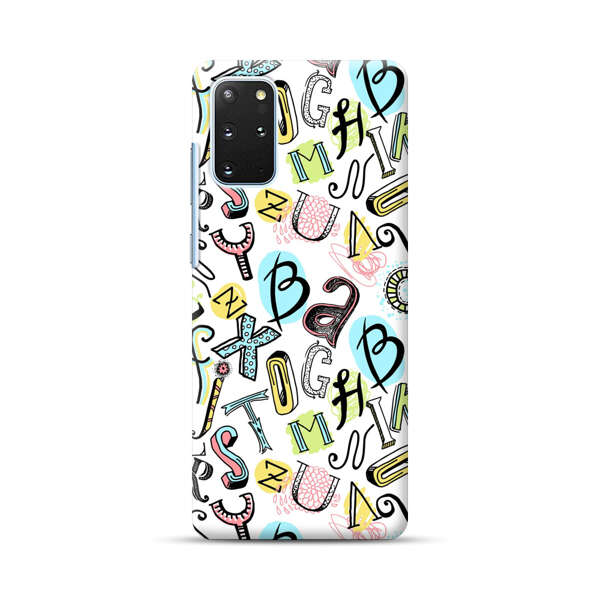 Colorful Scattered Alphabet Letters Pattern Samsung Galaxy S20 Plus (5G) Hard Case
