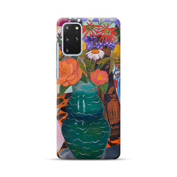 Colorful Still Life with Flower Vases and Shell Samsung Galaxy S20 Plus (5G) Hard Case