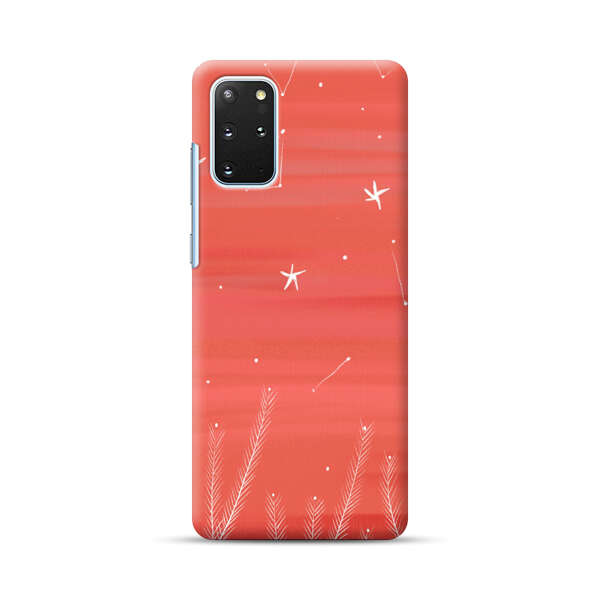 Coral Night Sky with Stars and Plants Samsung Galaxy S20 Plus (5G) Hard Case