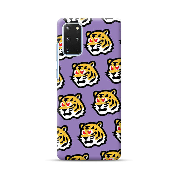 Cute Tiger with Heart Eyes Pattern Samsung Galaxy S20 Plus (5G) Hard Case