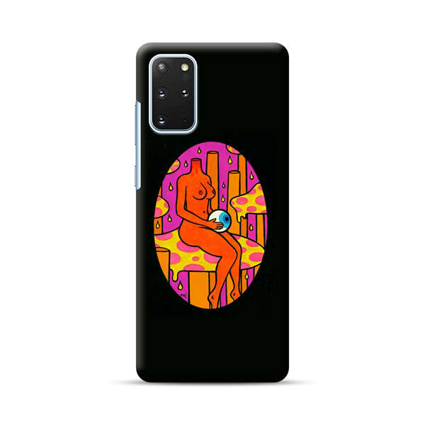 Faceless Nude Figure Holding Sphere Abstract Art Samsung Galaxy S20 Plus (5G) Hard Case