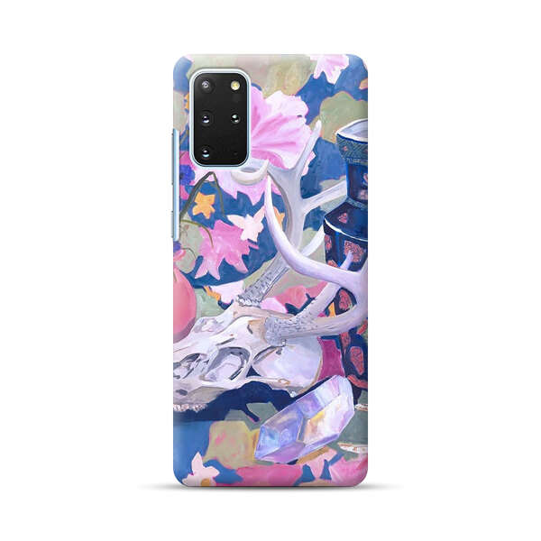 Floral Ornate Vases with Antlers Skull and Crystal Samsung Galaxy S20 Plus (5G) Hard Case