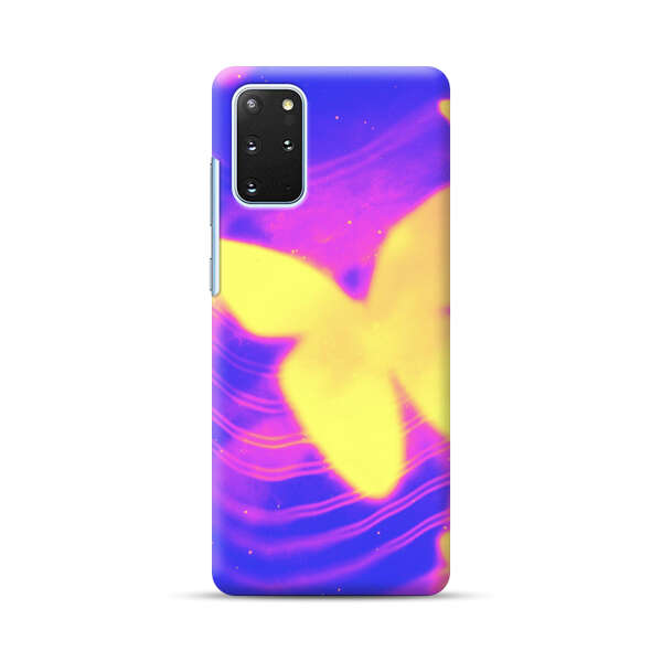 Glowing Purple and Yellow Butterflies Samsung Galaxy S20 Plus (5G) Hard Case