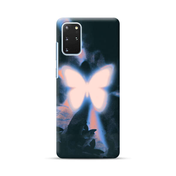 Glowing White Butterfly Samsung Galaxy S20 Plus (5G) Hard Case