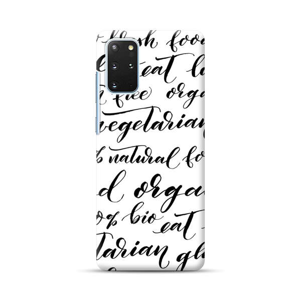 Healthy Food Lifestyle Calligraphy Pattern Samsung Galaxy S20 Plus (5G) Hard Case