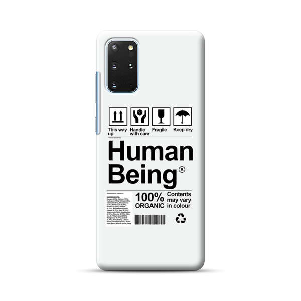 Human Being Fragile Label Design Samsung Galaxy S20 Plus (5G) Hard Case