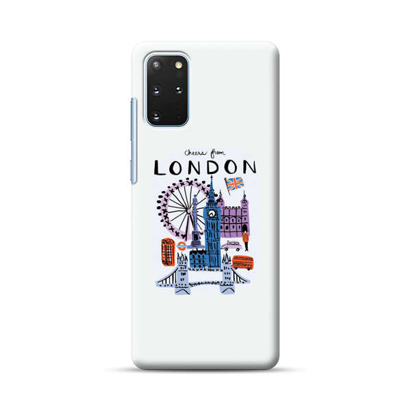 London Iconic Landmarks Illustration Samsung Galaxy S20 Plus (5G) Hard Case