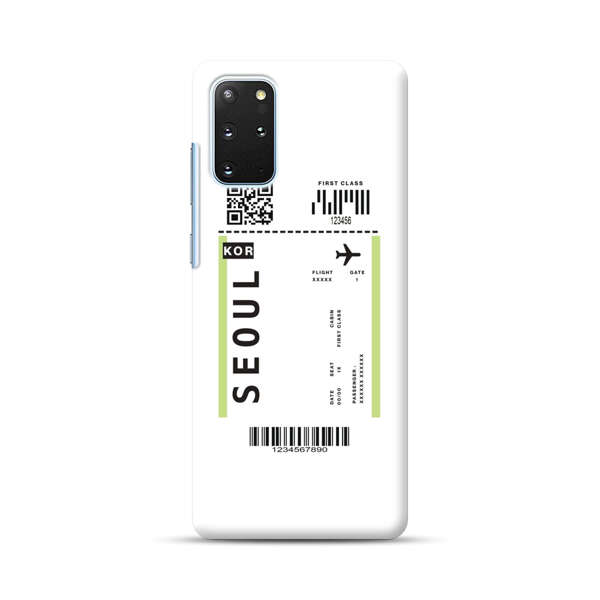 Minimalist Seoul Boarding Pass Samsung Galaxy S20 Plus (5G) Hard Case