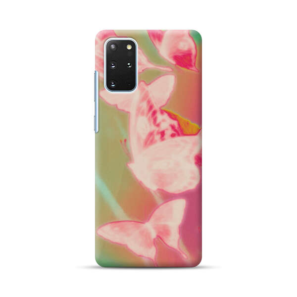 Pink Butterflies Dreamy Colorful Background Samsung Galaxy S20 Plus (5G) Hard Case