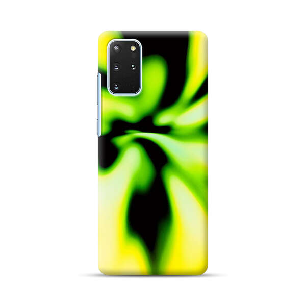 Vibrant Abstract Green and Yellow Swirl Samsung Galaxy S20 Plus (5G) Hard Case