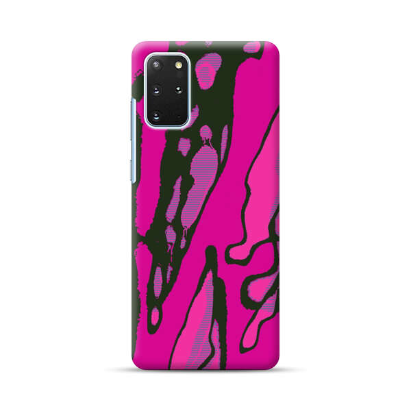 Vibrant Abstract Magenta Black Pattern Samsung Galaxy S20 Plus (5G) Hard Case